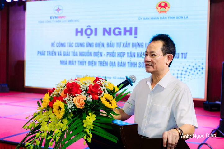 Ông Nguyễn Đức Thiện, Tổng Giám đốc EVNNPC phát biểu kết luận Hội nghị.