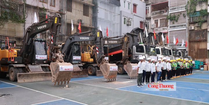Tổng công ty 319 (Bộ Quốc phòng) huy động máy móc, thiết bị và nhân lực, sẵn sàng triển khai thi công dự án.