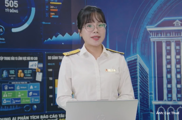 Bà Vũ Ngọc Diệp, công chức Ban Nghiệp vụ thuế (Cục Thuế).
