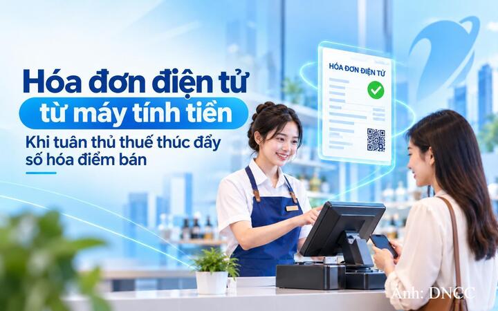 Hóa đơn điện tử từ máy tính tiền đang gắn ngày càng chặt với quy trình thanh toán và bán hàng tại điểm bán.