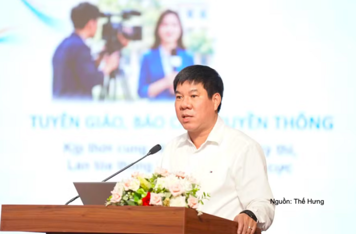 Ông Huỳnh Văn Chương, Cục trưởng Cục Quản lý chất lượng phát biểu tại hội nghị.