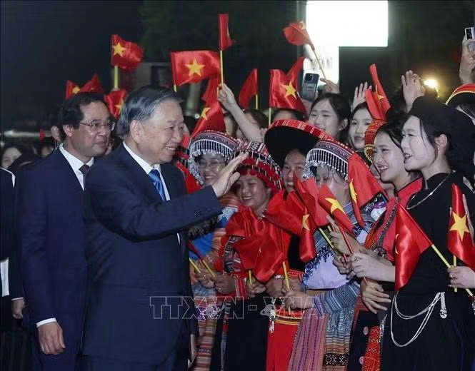Tổng Bí thư, Chủ tịch nước Tô Lâm dự Lễ kỷ niệm 195 năm tỉnh Thái Nguyên(4/11/1831- 4/11/2026) và khai mạc Festival Trà quốc tế- Thái Nguyên 2026. Ảnh: Thống Nhất/TTXVN