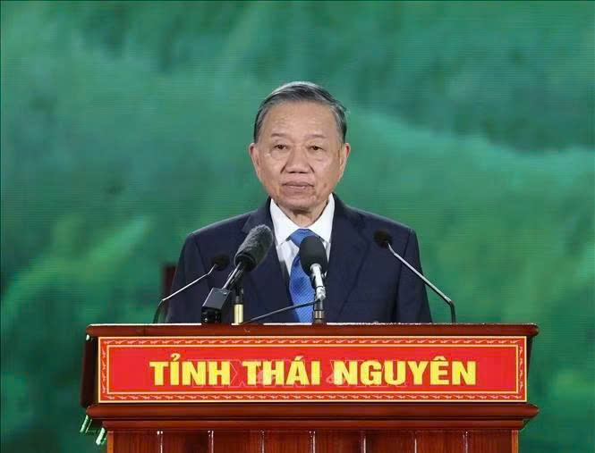 Tổng Bí thư, Chủ tịch nước Tô Lâm phát biểu tại Lễ kỷ niệm. Ảnh: Thống Nhất/TTXVN