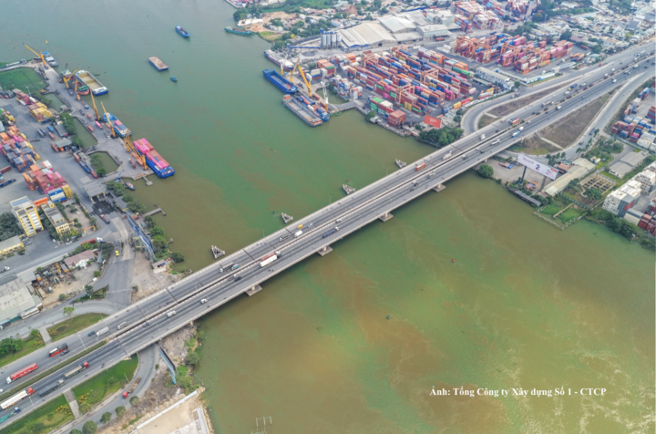 Cầu Đồng Nai mới do CC1 thi công - một trong những công trình giao thông trọng điểm phá tan điểm nghẽn cửa ngõ Đông Bắc TP. Hồ Chí Minh.