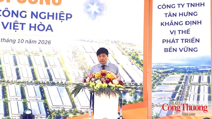 Phó Chủ tịch UBND TP. Hải Phòng Hoàng Minh Cường phát biểu tại sự kiện.