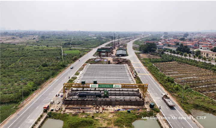 CC1 triển khai thi công đoạn tuyến thuộc Đại lộ Thăng Long - nằm trong dự án đường Vành đai 4 – Vùng Thủ đô Hà Nội.
