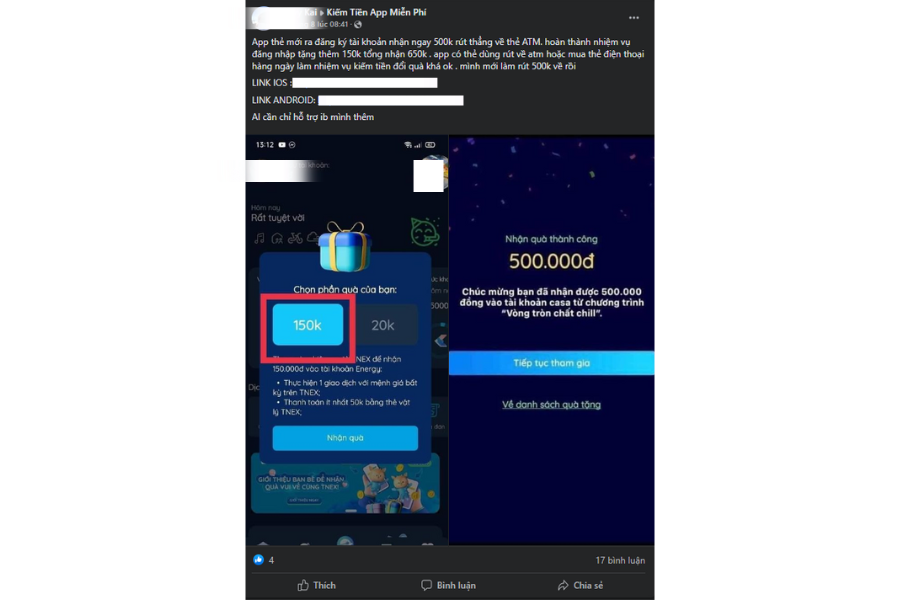 Người dân cần cảnh giác trước những chiêu trò lừa đảo như thế này Người dân cần cảnh giác trước những chiêu trò lừa đảo như thế này