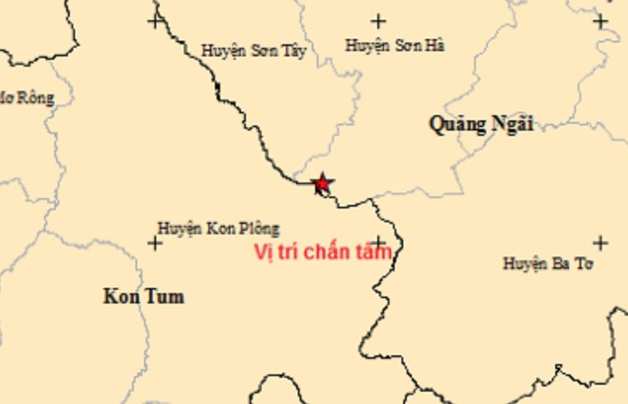Huyện Sơn Hà -Quảng Ngãi: Vừa xảy ra trận động đất 2,5 độ Richter