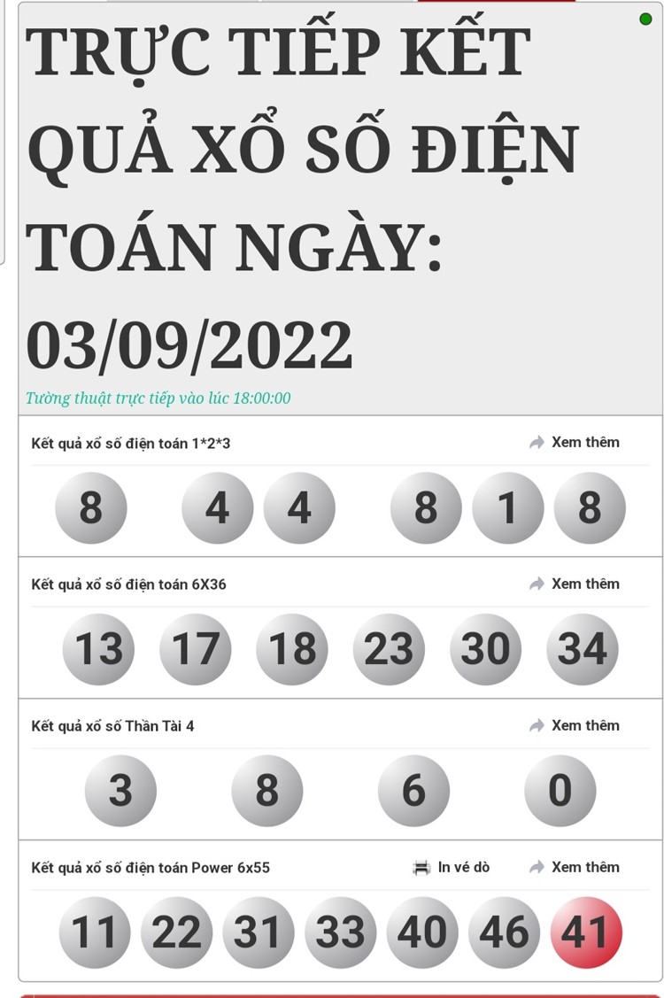 Kết quả xổ số hôm nay 3/9: Kết quả xổ số nhanh toàn quốc