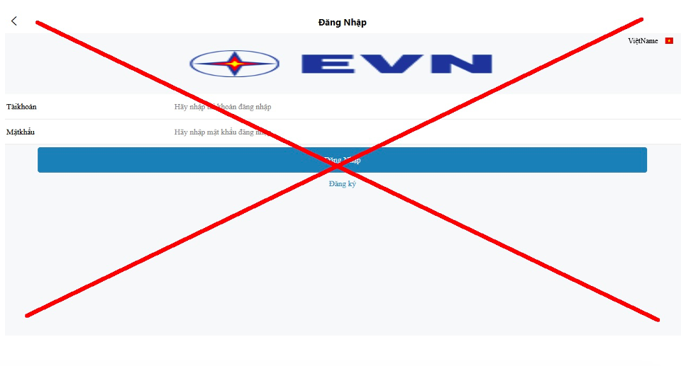 Thêm một trang website giả mạo EVN Thêm một trang website giả mạo EVN
