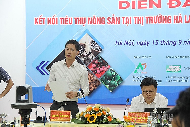 ông Nguyễn Minh Tiến – Giám đốc Trung tâm Xúc tiến thương mại Nông nghiệp phát biểu tại Diễn đàn