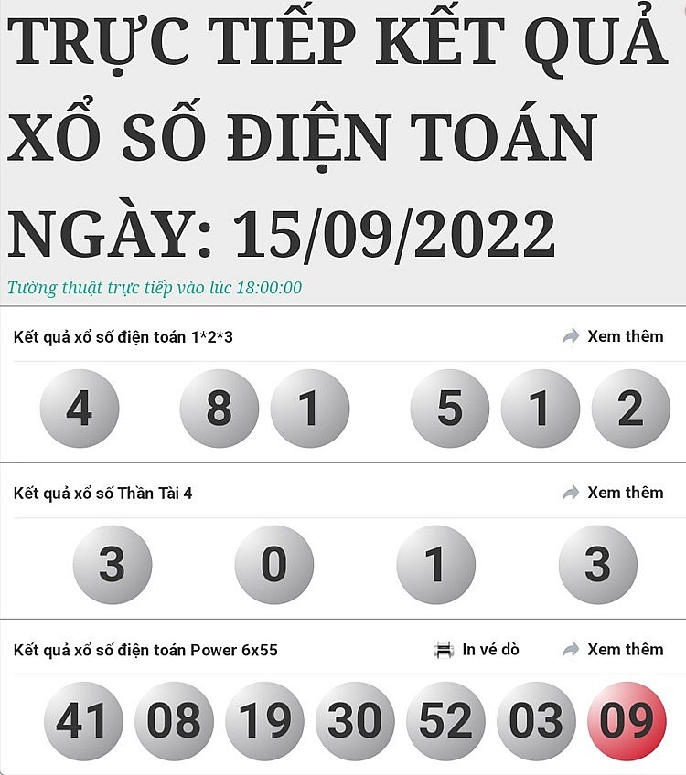 Kết quả xổ số hôm nay 15/9: Cập nhật chính xác xổ số ba miền Bắc, Trung, Nam Kết quả xổ số hôm nay 15/9: Cập nhật chính xác xổ số ba miền Bắc, Trung, Nam