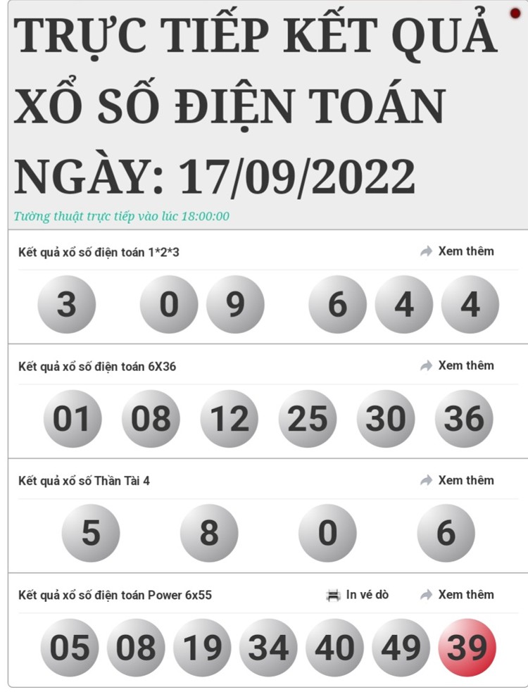 Kết quả xổ số hôm nay 17/9: Xổ số miền Bắc Kết quả xổ số hôm nay 17/9: Xổ số miền Bắc