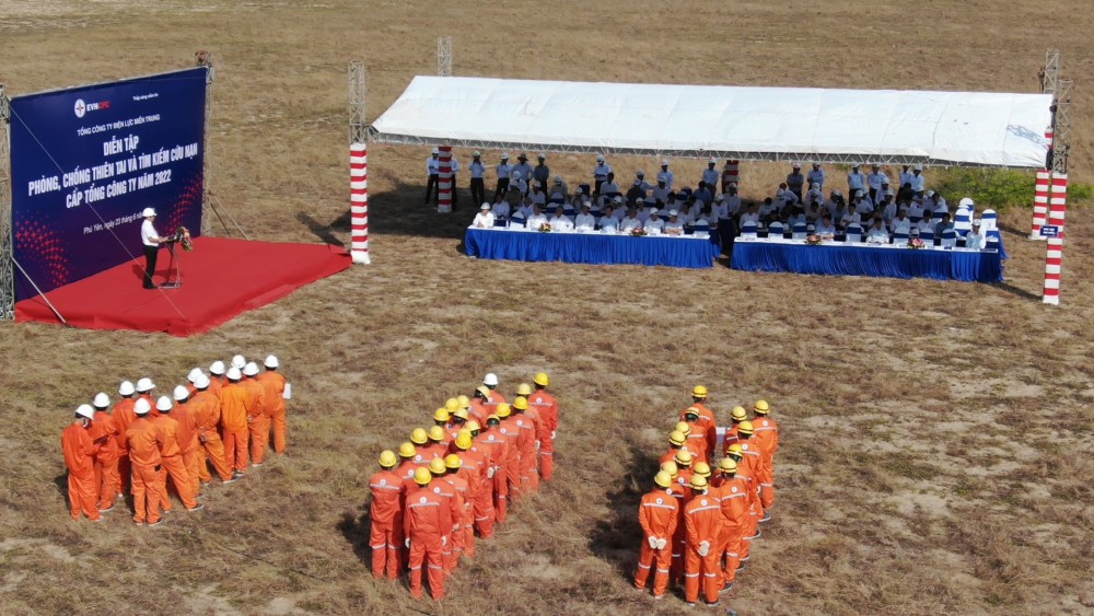 Tổng Công ty Điện lực miền Trung hoàn thành tổ chức diễn tập PCTT&TKC năm 2022 Tổng Công ty Điện lực miền Trung hoàn thành tổ chức diễn tập PCTT&TKC năm 2022