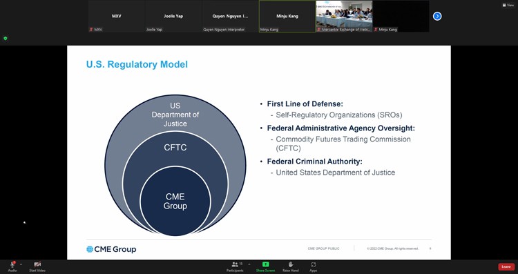Hiện thực hóa cam kết hợp tác chiến lược, CME Group tổ chức tập huấn và thảo luận chuyên biệt đối với thị trường Việt Nam Hiện thực hóa cam kết hợp tác chiến lược, CME Group tổ chức tập huấn và thảo luận chuyên biệt đối với thị trường Việt Nam