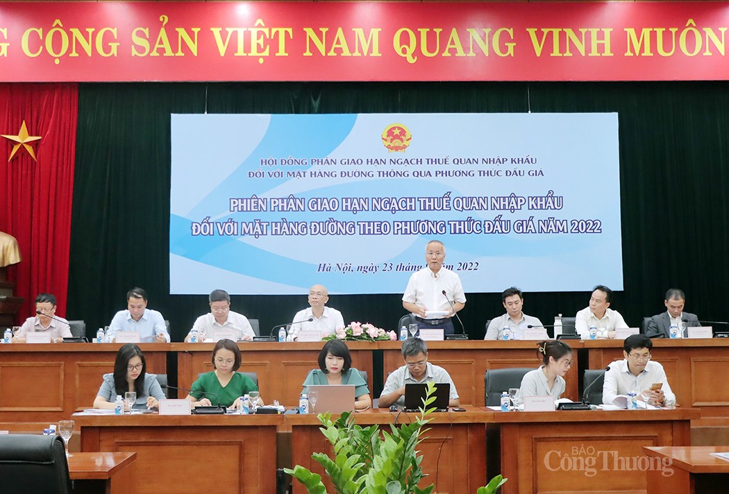 Bộ Công Thương tổ chức thành công Phiên đấu giá hạn ngạch thuế quan nhập khẩu đường năm 2022