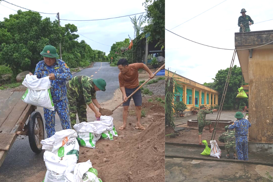 Người dân miền Trung khẩn trương chuẩn bị phòng chống bão số 4 (Noru)