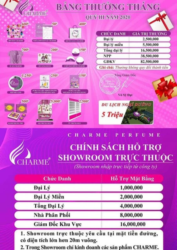 Hệ thống nước hoa Charme Perfume có độ phủ "khủng" như thế nào? Hệ thống nước hoa Charme Perfume có độ phủ "khủng" như thế nào?