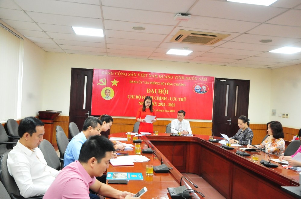 Đảng bộ Văn phòng Bộ Công Thương tổ chức thành công các đại hội chi bộ trực thuộc Đảng bộ Văn phòng Bộ Công Thương tổ chức thành công các đại hội chi bộ trực thuộc