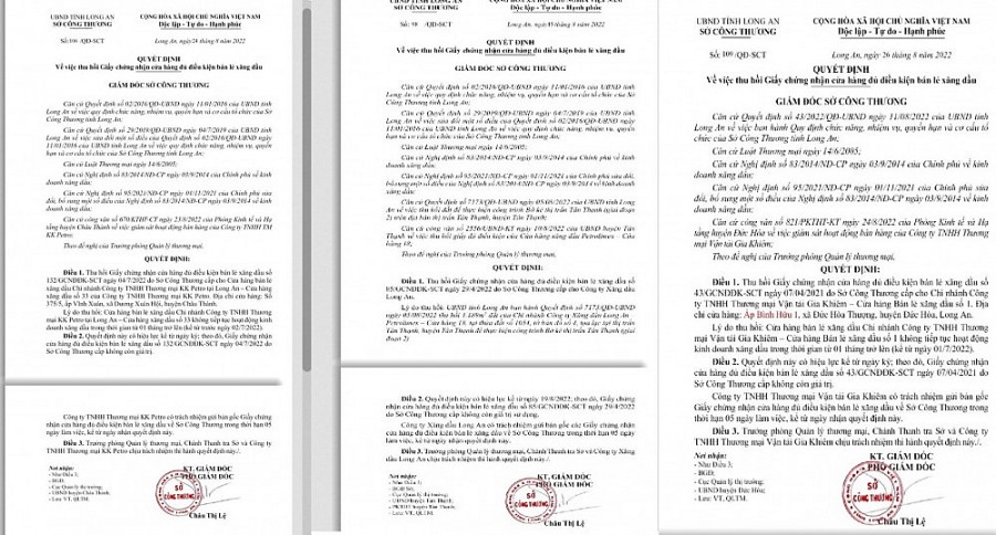 Rút giấy phép kinh doanh 7 cửa hàng xăng dầu vì tự ý ngừng bán, Sở Công Thương Long An nói gì