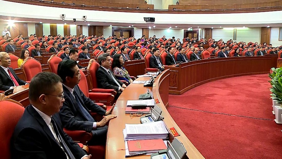 Các đại biểu dự phiên bế mạc Hội nghị Trung ương 6 Các đại biểu dự phiên bế mạc Hội nghị Trung ương 6