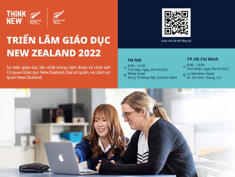 Triển lãm Giáo dục New Zealand 2022 quy tụ hơn 40 đơn vị giáo dục hàng đầu New Zealand Triển lãm Giáo dục New Zealand 2022 quy tụ hơn 40 đơn vị giáo dục hàng đầu New Zealand