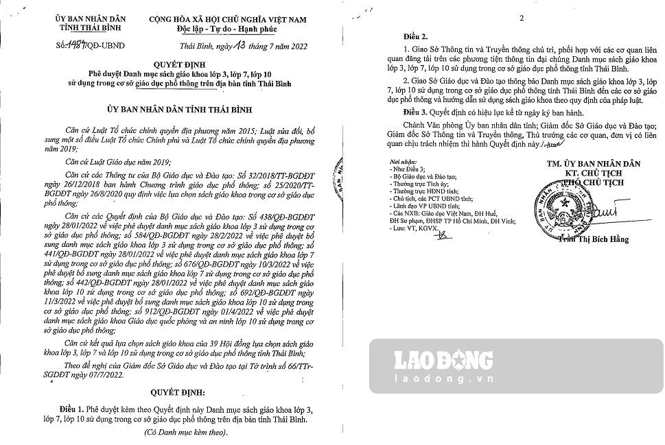 Sở Giáo dục và Đào tạo Thái Bình: 8 cuốn sách giáo khoa môn Giáo dục thể chất lớp 10 được duyệt