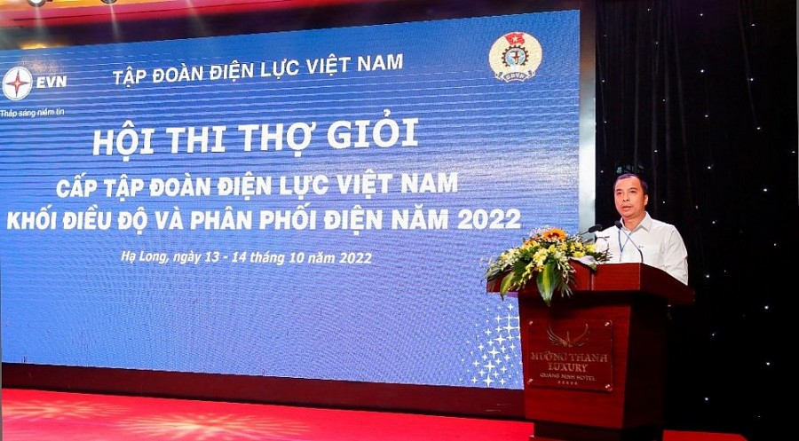 Ông Ngô Sơn Hải - Phó Tổng giám đốc EVN, Trưởng ban Chỉ đạo Hội thi phát biểu khai mạc Hội thi thợ giỏi khối Điều độ và Phân phối điện năm 2022 Ông Ngô Sơn Hải - Phó Tổng giám đốc EVN, Trưởng ban Chỉ đạo Hội thi phát biểu khai mạc Hội thi thợ giỏi khối Điều độ và Phân phối điện năm 2022