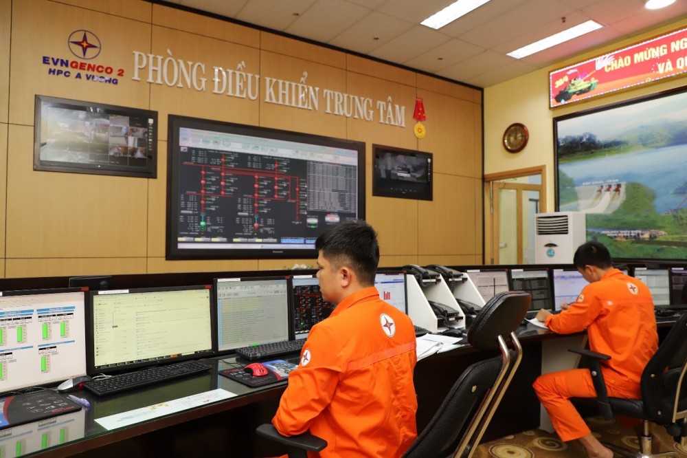 Phòng điều khiển trung tâm Nhà máy Thủy điện A Vương Phòng điều khiển trung tâm Nhà máy Thủy điện A Vương