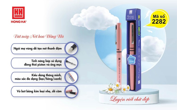 Bút máy nét hoa Hồng Hà – Hàng Việt Nam được người tiêu dùng yêu thích năm 2022 Bút máy nét hoa Hồng Hà – Hàng Việt Nam được người tiêu dùng yêu thích năm 2022