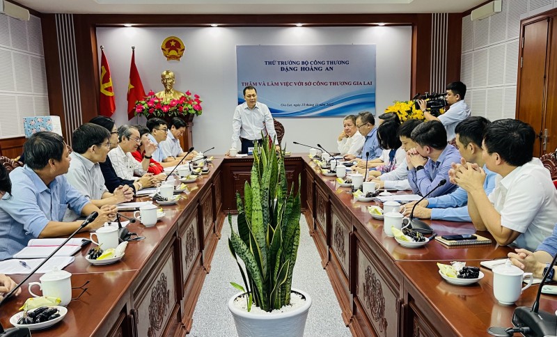 Thứ trưởng Đặng Hoàng An làm trưởng đoàn đã có buổi làm việc với Sở Công Thương Gia Lai về tình hình thực hiện các nhiệm vụ Thứ trưởng Đặng Hoàng An làm trưởng đoàn đã có buổi làm việc với Sở Công Thương Gia Lai về tình hình thực hiện các nhiệm vụ