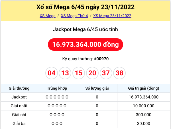 Trực tiếp kết quả xổ số hôm nay 23/11: Xổ số ba miền, xổ số Vietlott chiều 23/11 Trực tiếp kết quả xổ số hôm nay 23/11: Xổ số ba miền, xổ số Vietlott chiều 23/11