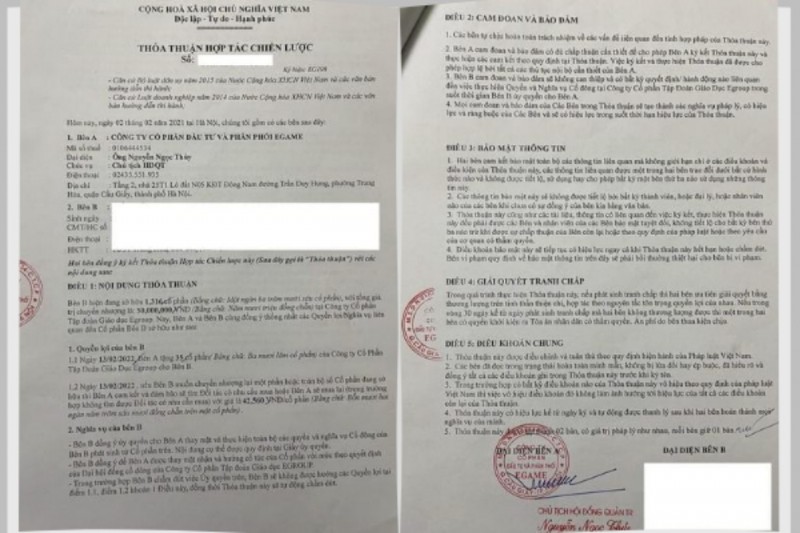 Cảnh báo rủi ro khi Egame bán cổ phần công ty mẹ Egroup cho nhà đầu tư Cảnh báo rủi ro khi Egame bán cổ phần công ty mẹ Egroup cho nhà đầu tư