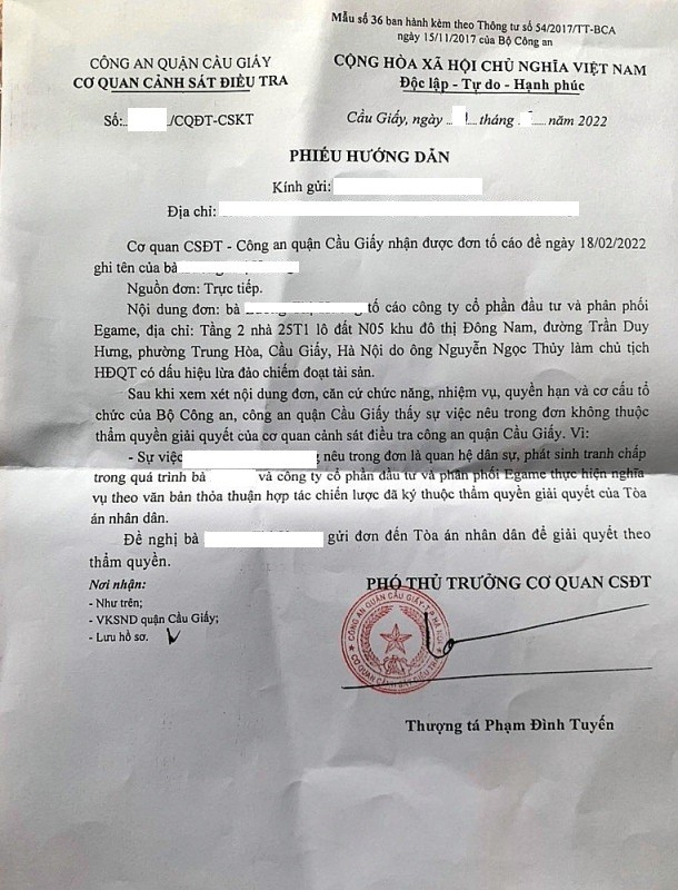 Cảnh báo rủi ro khi Egame bán cổ phần công ty mẹ Egroup cho nhà đầu tư Cảnh báo rủi ro khi Egame bán cổ phần công ty mẹ Egroup cho nhà đầu tư