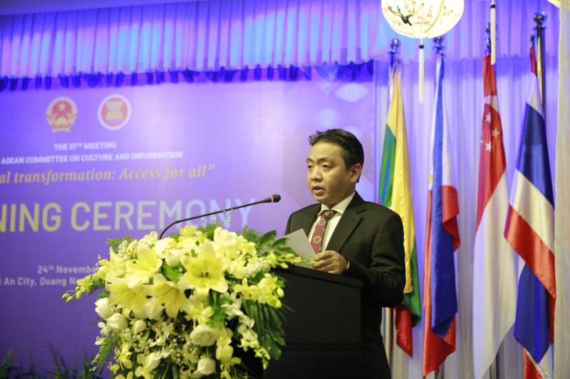 Thứ trưởng Bộ Văn hóa, Thể thao và Du lịch Hoàng Đạo Cương phát biểu khai mạc hội nghị Thứ trưởng Bộ Văn hóa, Thể thao và Du lịch Hoàng Đạo Cương phát biểu khai mạc hội nghị