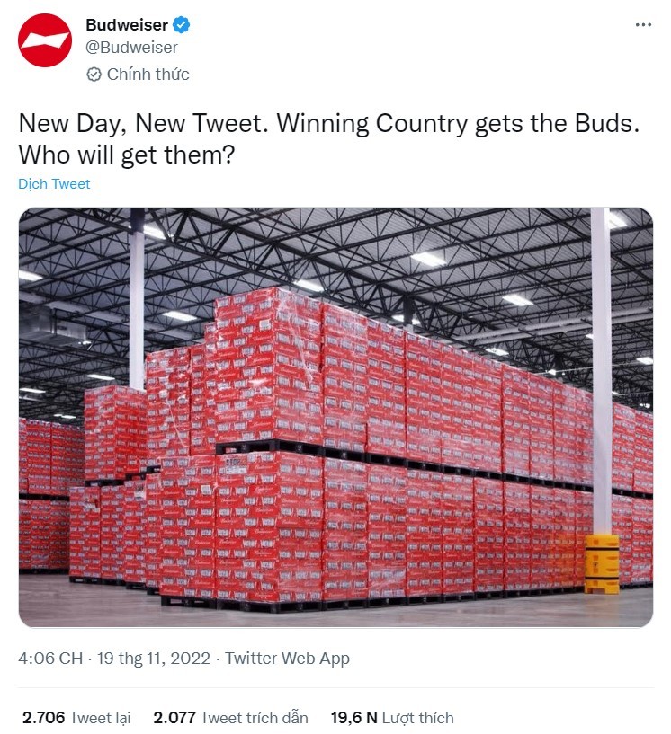 Budweiser đòi 47 triệu USD từ FIFA sau lệnh cấm bia tại World Cup 2022 Budweiser đòi 47 triệu USD từ FIFA sau lệnh cấm bia tại World Cup 2022