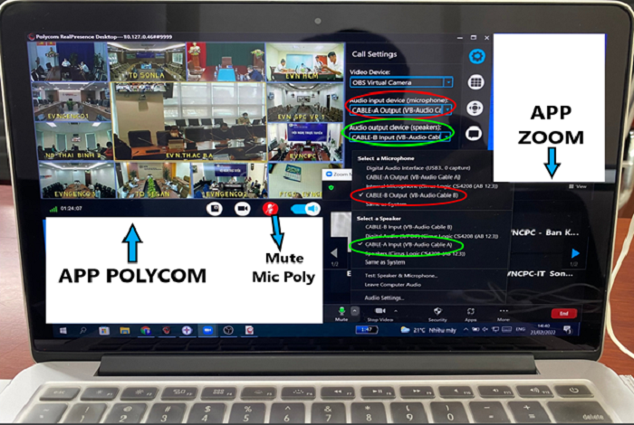 EVNCPC: Tích hợp các nền tảng họp trực tuyến với hệ thống Polycom EVNCPC: Tích hợp các nền tảng họp trực tuyến với hệ thống Polycom