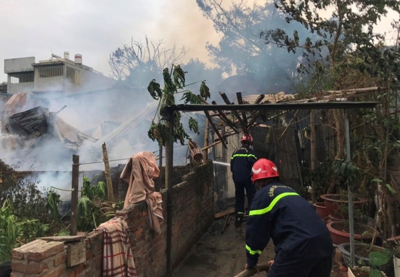 Hiện trường đám cháy (Ảnh CA Hải Phòng) Hiện trường đám cháy (Ảnh CA Hải Phòng)