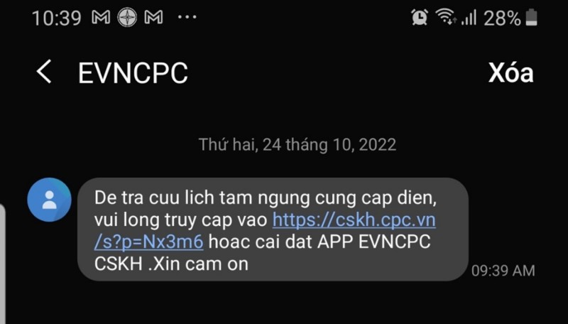Màn hình tin nhắn hệ thống tổng đài trả về cho khách hàng qua dịch vụ S3 Màn hình tin nhắn hệ thống tổng đài trả về cho khách hàng qua dịch vụ S3