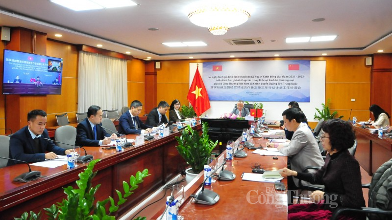 Hội nghị đánh giá tình hình thực hiện Kế hoạch hành động giai đoạn 2021 – 2023 giữa Bộ Công Thương và Chính quyền Quảng Tây Hội nghị đánh giá tình hình thực hiện Kế hoạch hành động giai đoạn 2021 – 2023 giữa Bộ Công Thương và Chính quyền Quảng Tây