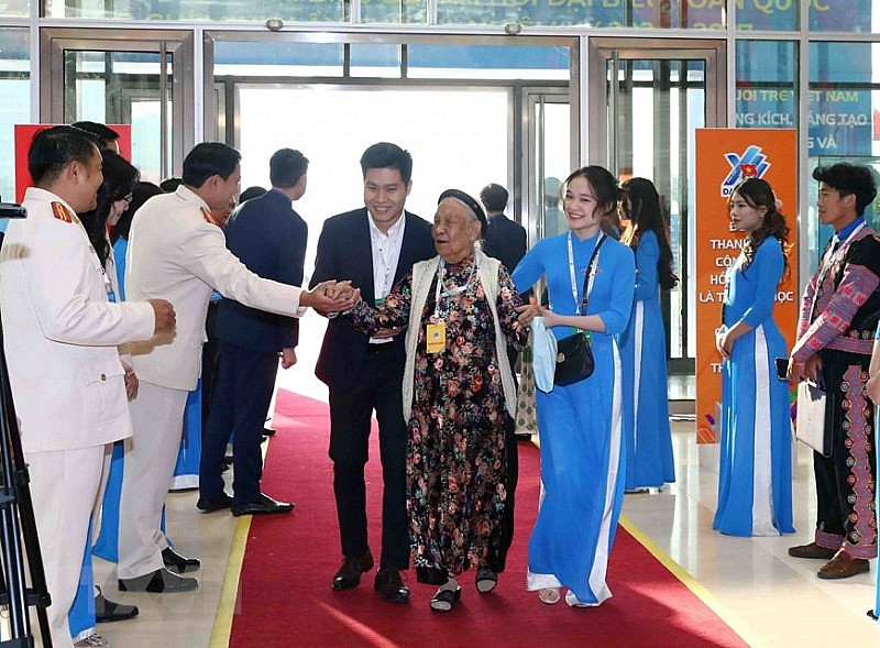 Các đại biểu đến tham dự Lễ khai mạc Đại hội Đoàn toàn quốc lần thứ XII