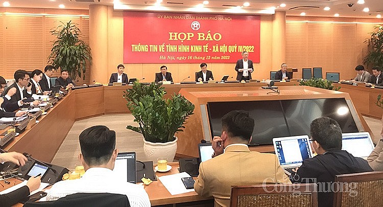 Hà Nội: Họp báo tình hình kinh tế - xã hội quý IV và năm 2022 Hà Nội: Họp báo tình hình kinh tế - xã hội quý IV và năm 2022