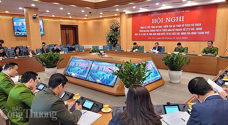 UBND thành phố Hà Nội tổ chức Hội nghị Tổng kết đợt tổng rà soát, kiểm tra an toàn về phòng cháy chữa cháy và cứu nạn cứu hộ trên địa bàn Thành phố  UBND thành phố Hà Nội tổ chức Hội nghị Tổng kết đợt tổng rà soát, kiểm tra an toàn về phòng cháy chữa cháy và cứu nạn cứu hộ trên địa bàn Thành phố
