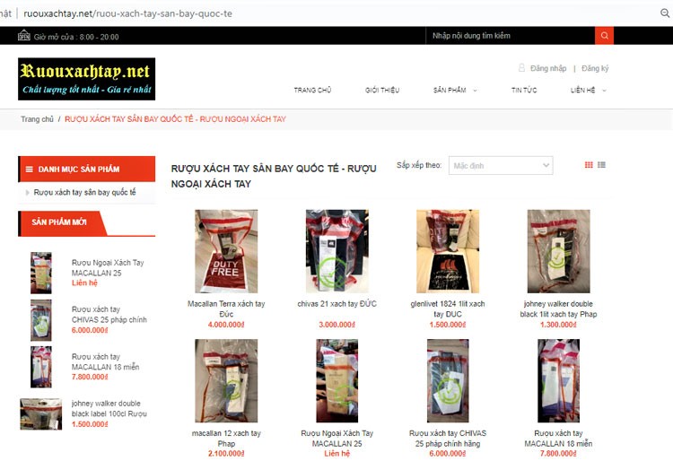 Bát nháo “cửa hàng online” rao bán rượu ngoại dịp cận Tết