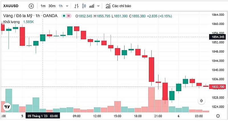 Giá vàng hôm nay 6/1: