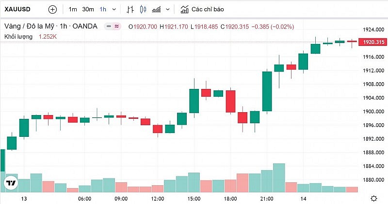 Giá vàng hôm nay 14/1: Ngập tràn sắc xanh, vượt mốc 67 triệu đồng
