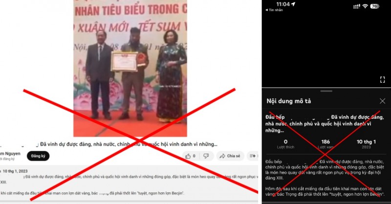 “Hưng 33” được nhà nước vinh danh là thông tin bịa đặt, sai sự thật (Ảnh: Cổng TTĐT TP Hải Phòng)