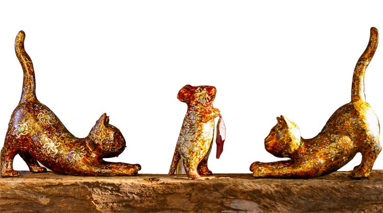 Chiêm ngưỡng tượng mèo độc bản Chiêm ngưỡng tượng mèo độc bản