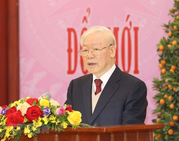 Tổng Bí thư gặp mặt, chúc Tết lãnh đạo, nguyên lãnh đạo Đảng, Nhà nước hình ảnh 1 Tong Bi thu gap mat, chuc Tet lanh dao, nguyen lanh dao Dang, Nha nuoc hinh anh 1