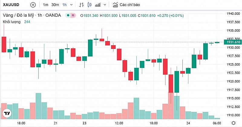 Giá vàng hôm nay 24/1: Vàng thế giới triển vọng Giá vàng hôm nay 24/1: Vàng thế giới triển vọng